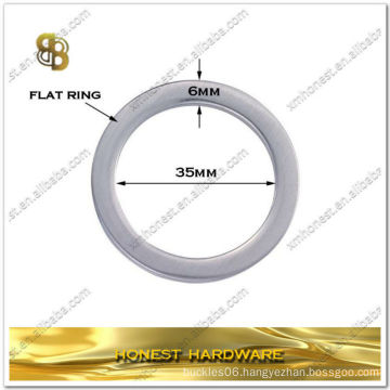 1 3/8" metal flat bag ring for leather bags